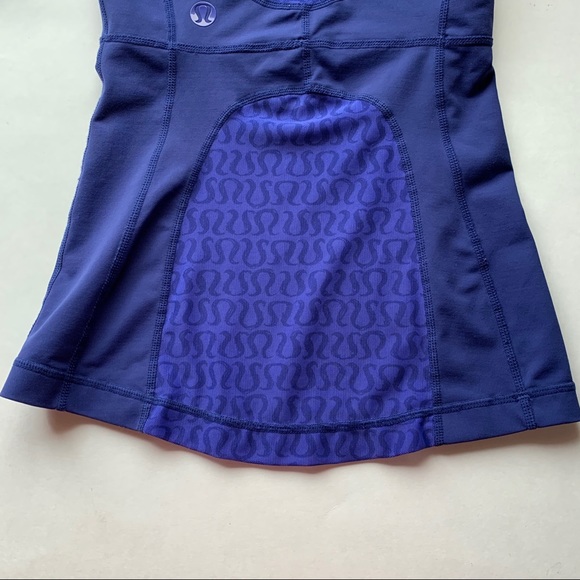 Sz. 0 Lululemon bluish purple tank top w mesh back - Picture 5 of 15